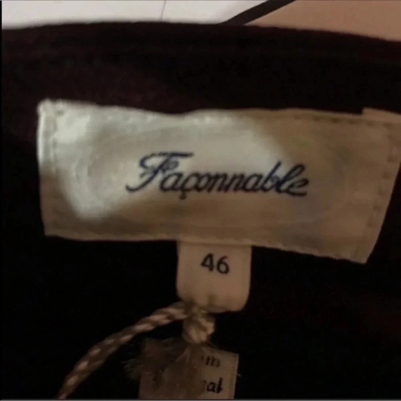 NWT Faconnable Egg Plant Pleated Faux Wrap Skirt - Picture 6 of 10